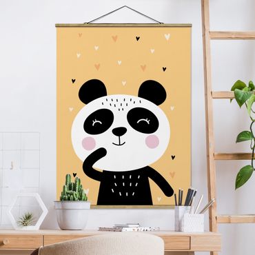 Quadros em tecido The Happiest Panda
