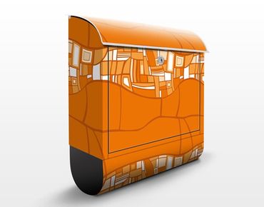 Caixas de correio Abstract Ornament Orange