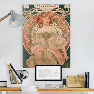 Telas decorativas Alfons Mucha - Poster For F. Champenois