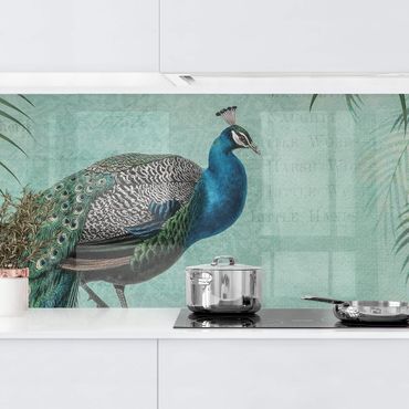 Backsplash de cozinha Shabby Chic Collage - Noble Peacock