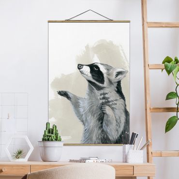 Quadros em tecido Forest Friends - Raccoon