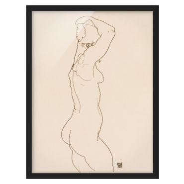 Quadros com moldura Egon Schiele - Female Nude