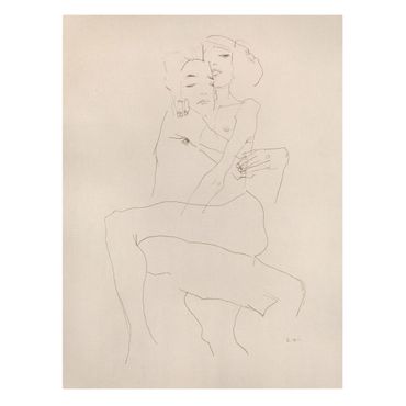 Telas decorativas Egon Schiele - Two Nudes