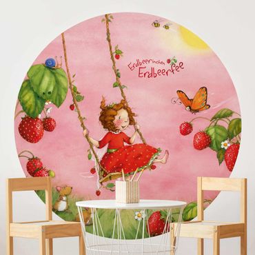 Papel de parede redondo Little Strawberry Strawberry Fairy - Tree Swing