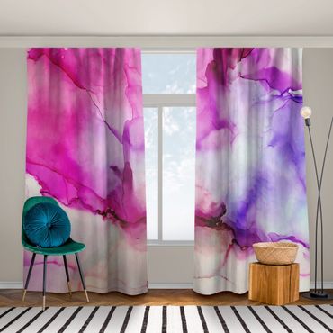 Cortinas Colour Composition In Pink And Puple