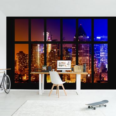Mural de parede Window Manhattan Sunrise