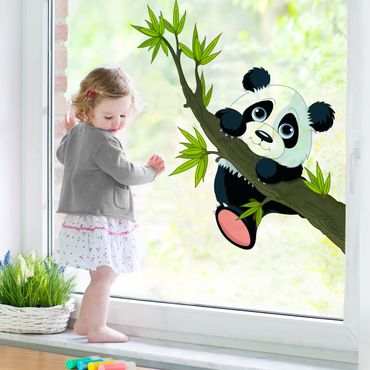 Autocolantes para vidros Climbing Panda