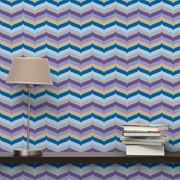 Papel de parede padrões Herringbone Pattern Purple