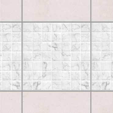 Autocolantes para azulejos Mosaic Tile Marble Look Bianco Carrara