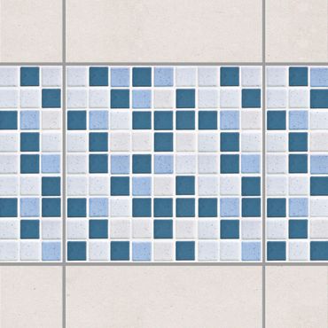 Autocolantes para azulejos Mosaic Tiles Blue Gray
