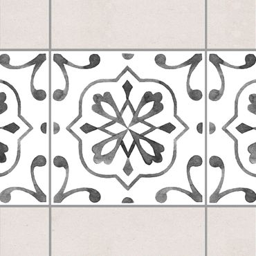 Autocolantes para azulejos Pattern Gray White Series No.4