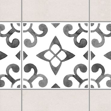 Autocolantes para azulejos Pattern Gray White Series No.5