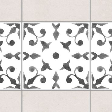Autocolantes para azulejos Pattern Gray White Series No.6