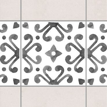 Autocolantes para azulejos Pattern Gray White Series No.7