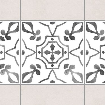 Autocolantes para azulejos Pattern Gray White Series No.9