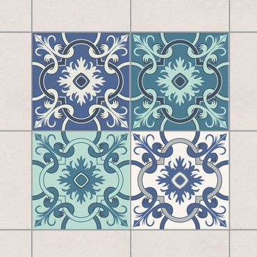 Autocolantes para azulejos 4 Spanish tiles turquoise