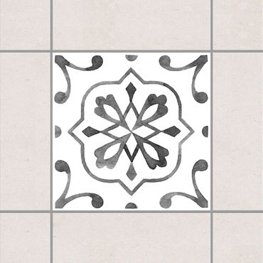 Autocolantes para azulejos Pattern Gray White Series No.4