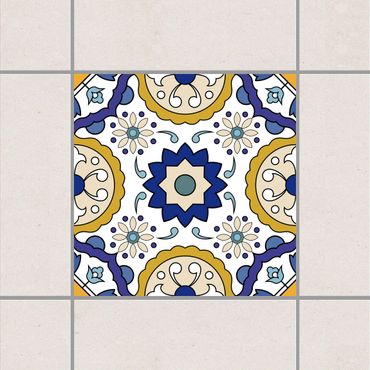 Autocolantes para azulejos Portuguese tile panel from 4 Azulejo tiles