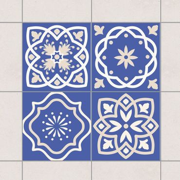 Autocolantes para azulejos 4 Portuguese tiles blue