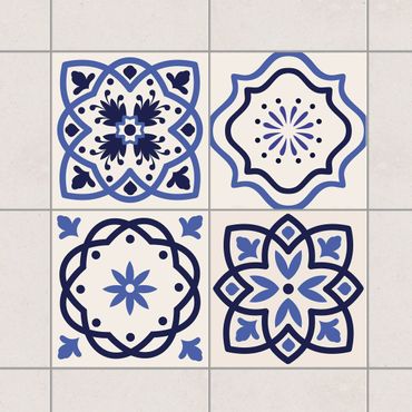 Autocolantes para azulejos 4 Portuguese tiles crème