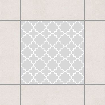 Autocolantes para azulejos Traditional Quatrefoil Light Grey