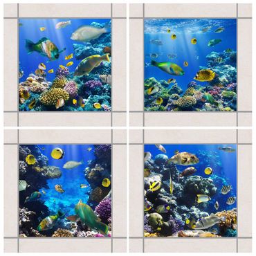 Autocolantes para azulejos Underwater Set