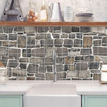 Películas para azulejos Quarry Stone Wallpaper Natural Stone Wall