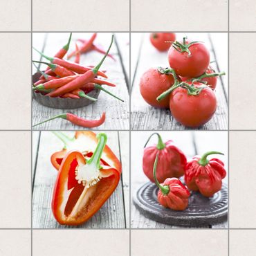 Autocolantes para azulejos Red Vegetables