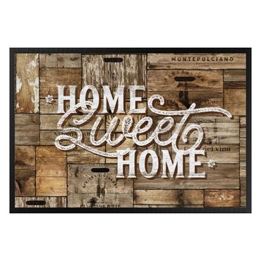 Tapetes de entrada Home sweet Home Wooden Panel