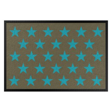 Tapetes de entrada Stars Staggered Brown Turqoise Blue