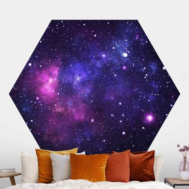 Papel de parede hexagonal Galaxy