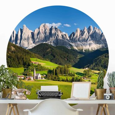 Papel de parede redondo Odle In South Tyrol