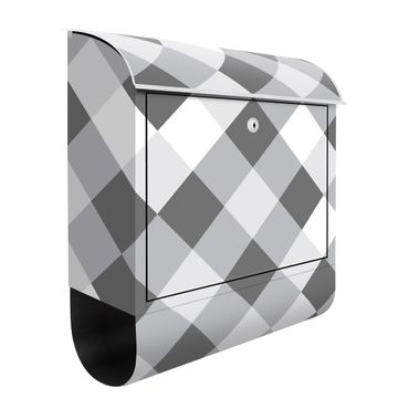 Caixas de correio Geometrical Pattern Rotated Chessboard Grey
