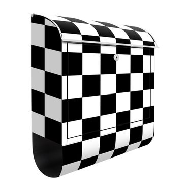 Caixas de correio Geometrical Pattern Chessboard Black And White