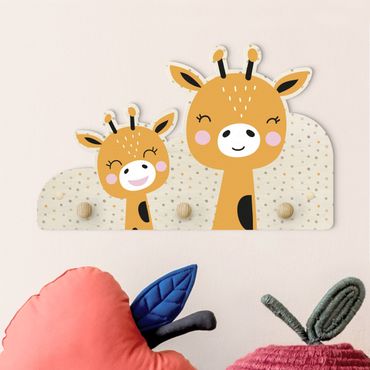 Cabide de parede infantil Giraffe With Baby Giraffe