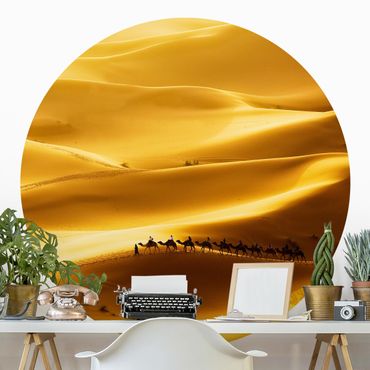 Papel de parede redondo Golden Dunes