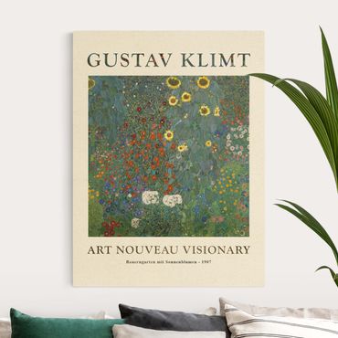 Telas decorativas Gustav Klimt - Farmer's Garden With Sunflowers - Museum Edition