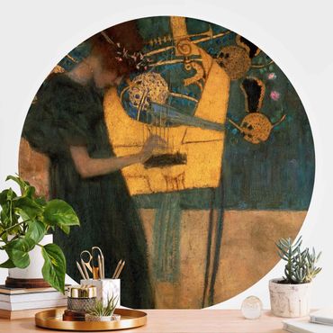 Papel de parede redondo Gustav Klimt - Music