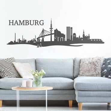 Autocolantes de parede Skyline of Hamburg