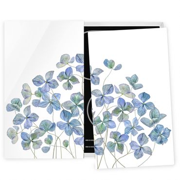 Tampa para fogão Blue Hydrangea Flowers