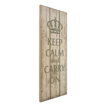 Quadros em madeira No.RS183 Keep Calm And Carry On