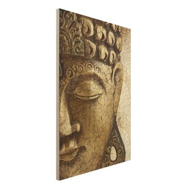 Quadros em madeira Vintage Buddha