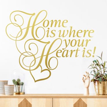 Autocolantes de parede Home is where the Heart is with heart