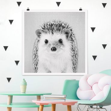 Posters Hedgehog Ingolf Black And White