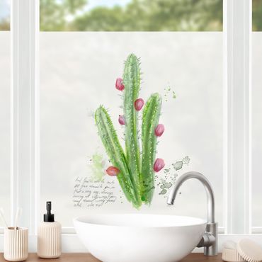 Péliculas para janelas Cactus With Bible Verse II