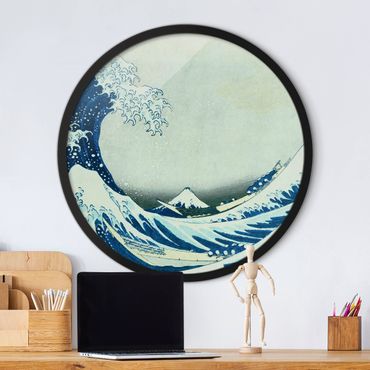 Quadros com moldura Katsushika Hokusai - The Great Wave At Kanagawa