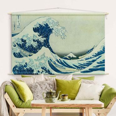 Tapeçaria de parede Katsushika Hokusai - The Great Wave At Kanagawa