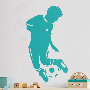 Autocolantes de parede Little Football Player doing Tricks