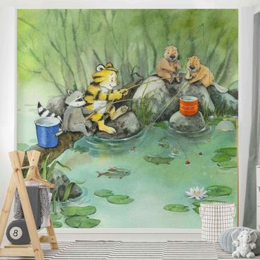 Mural de parede Little Tiger - Fishing