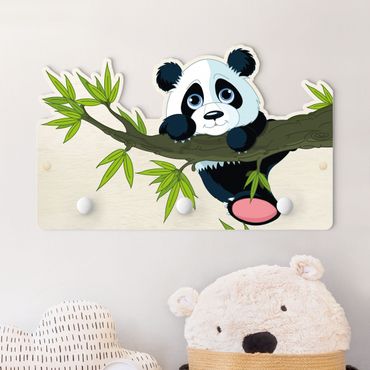 Cabide de parede infantil Climbing Panda